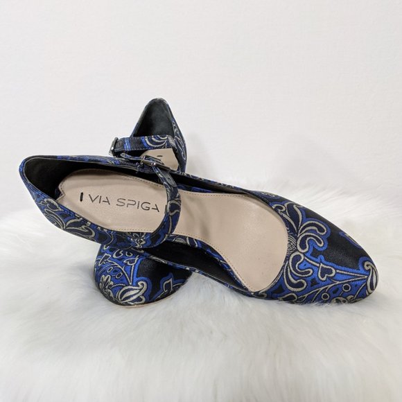 Rare Via Spiga Deanna Mary Jane Printed Heel - Picture 7 of 7
